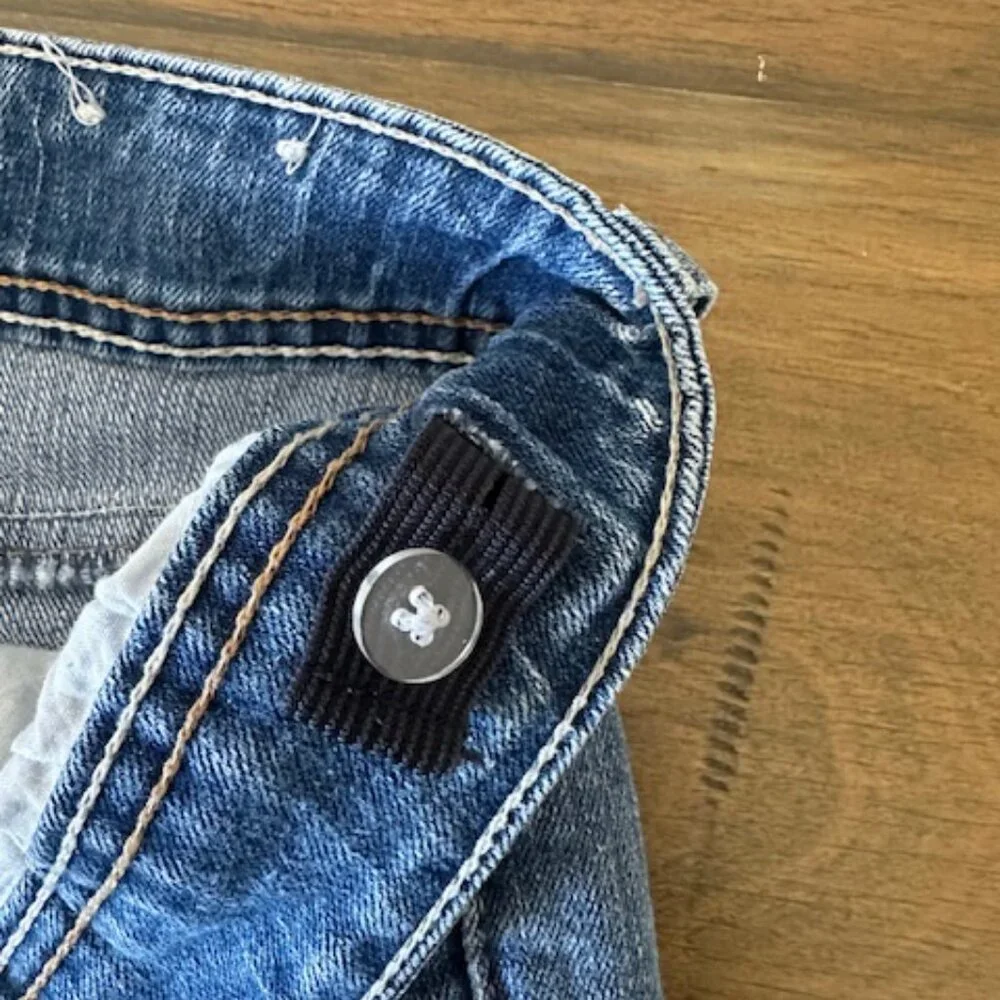 Mudd Light Denim Patchwork Jean Short   8462 - Picture 5 of 8